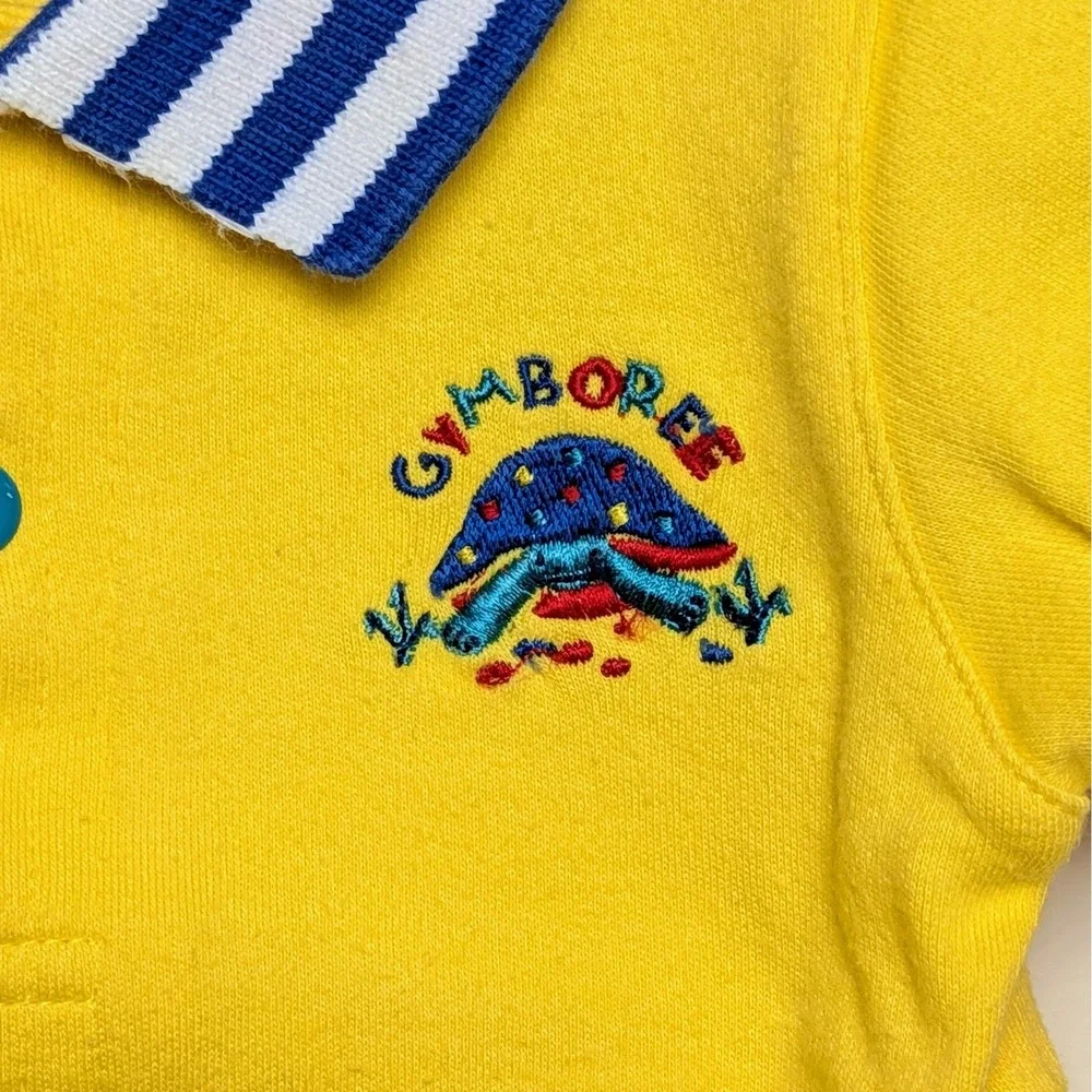 VTG Gymboree Turtle Bubble Overalls Shirt 2pc Set‎ Rainbow Tag 90s Baby Newborn